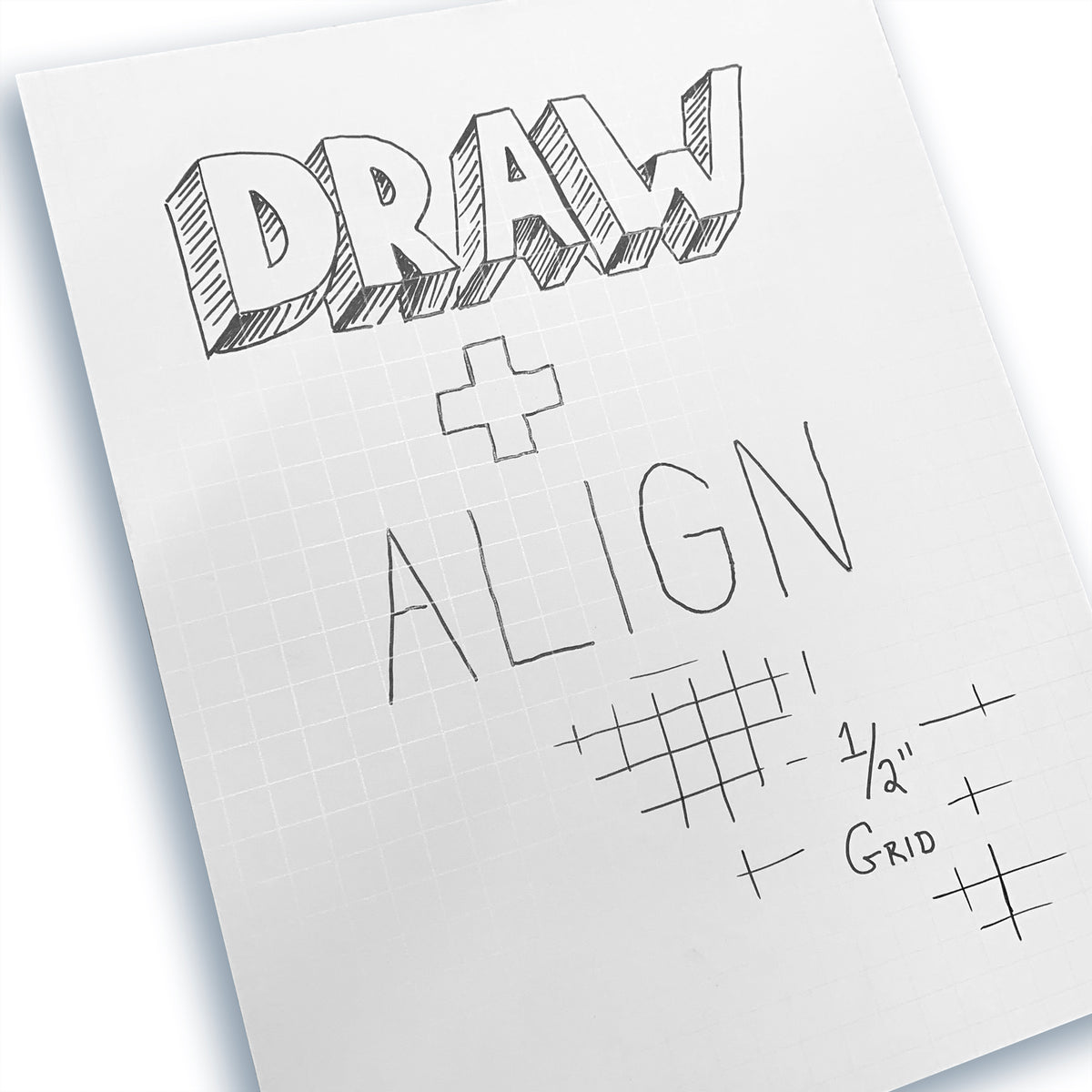 11 x 14 Fade-Line White Foam Board, 1/2" Grid
