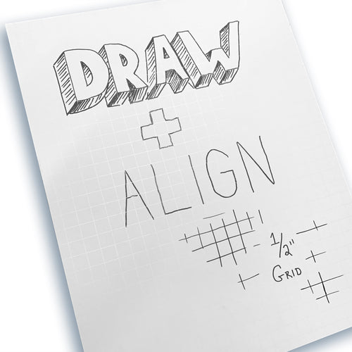 11 x 14 Fade-Line White Foam Board, 1/2" Grid