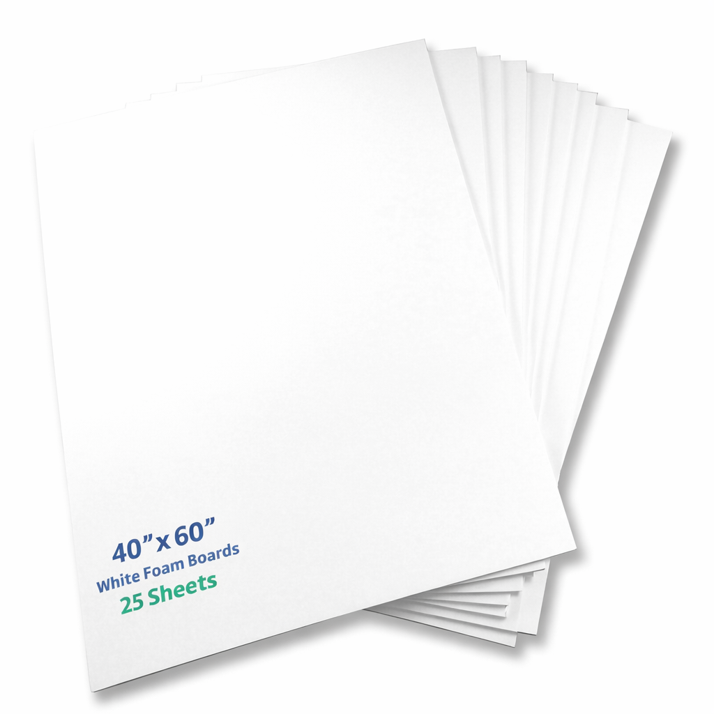 40 x 60 3/16 White Foam Board Sheet Pack of 25