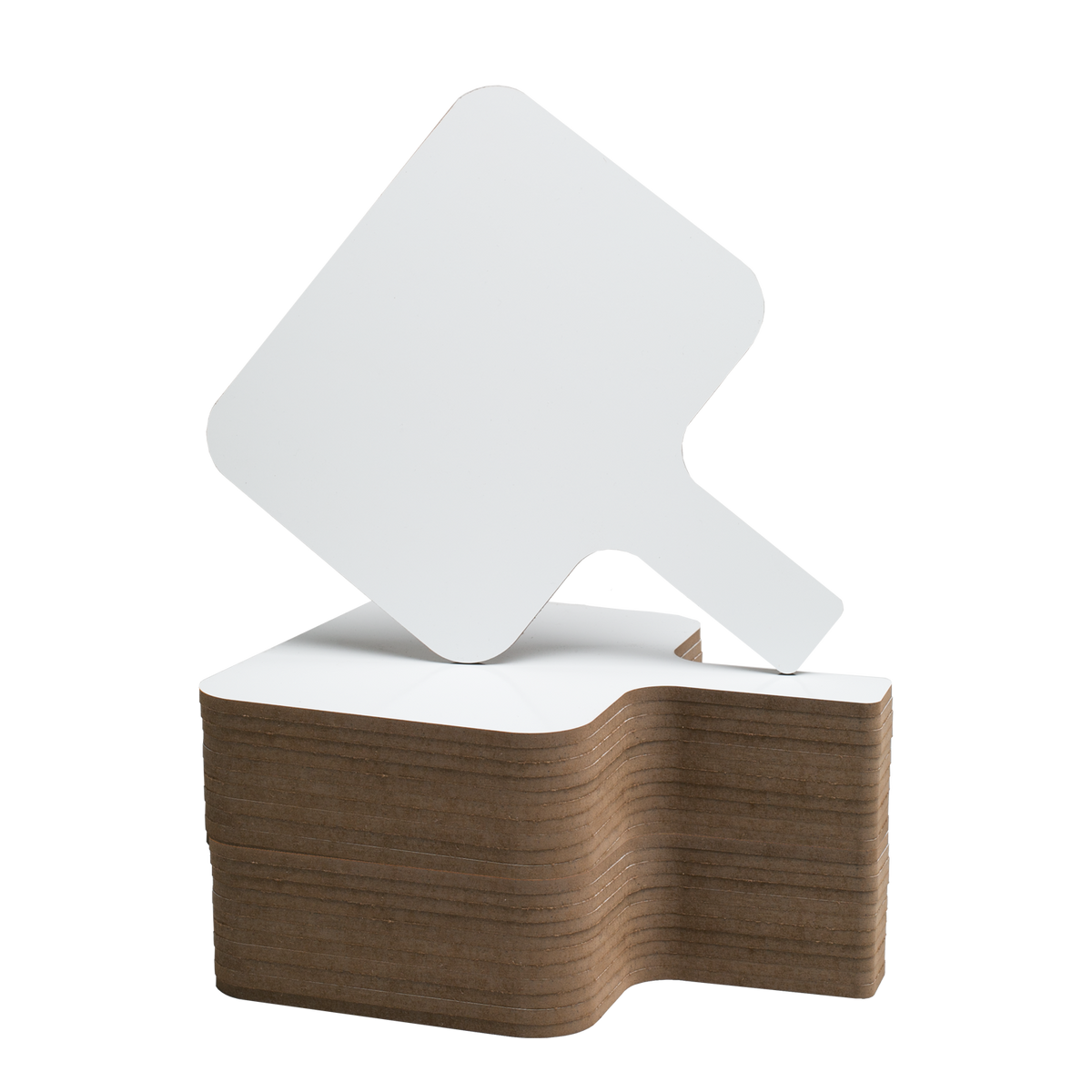 8 x 9.75 Single-Sided Rectangular Dry Erase Answer Paddle - Class Pack 24
