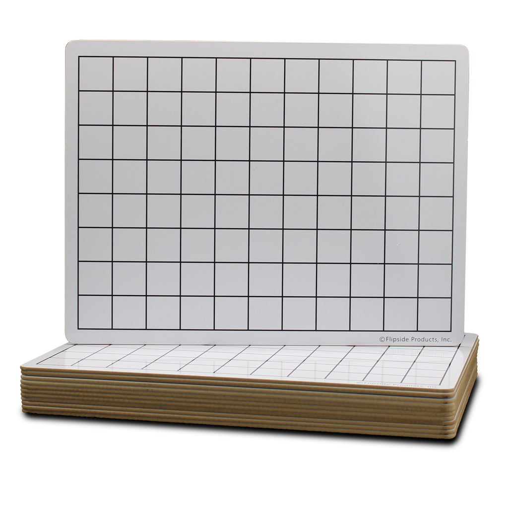 9 x 12 Two Sided 1" Squares Grid Board 12 Pack