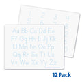 9" x 12" Letters and Numbers, Two-Sided, Dry Erase Learning Mat - 12 Pack