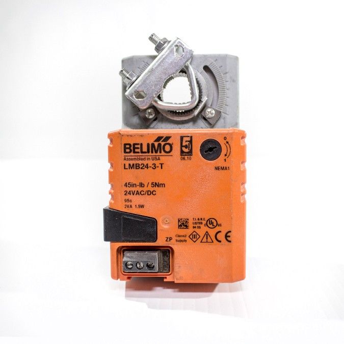 Belimo Damper Actuator, 45 in-lb [5 Nm], Non fail-safe, AC/DC 24 V, On/Off, Floating point, terminals LMB24-3-T