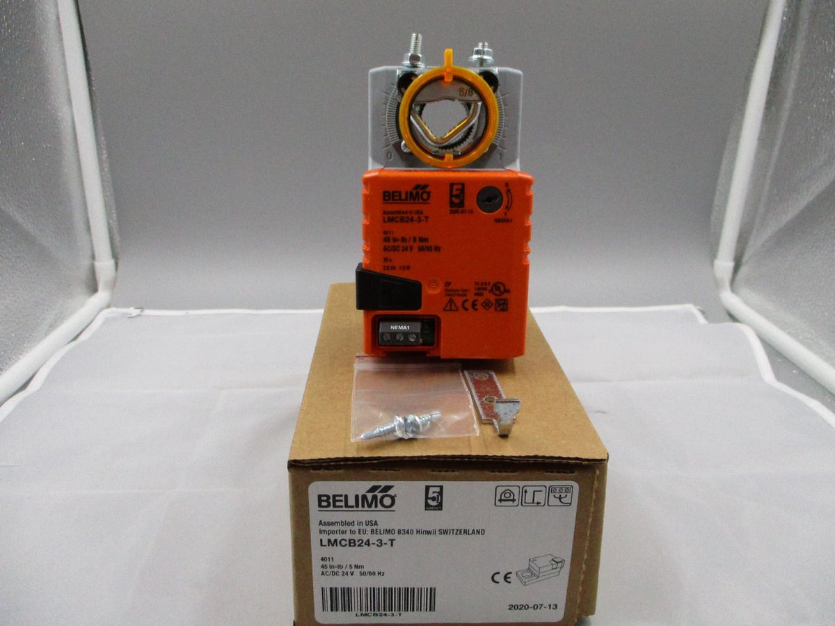 Belimo Damper Actuator, 45 in-lb [5 Nm], Non fail-safe, AC/DC 24 V, On/Off, Floating point, terminals LMCB24-3-T