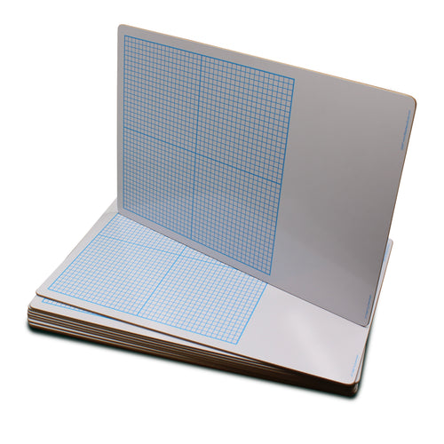 11 x 16 1/4" Graph Dry Erase Board Class Pack of 12