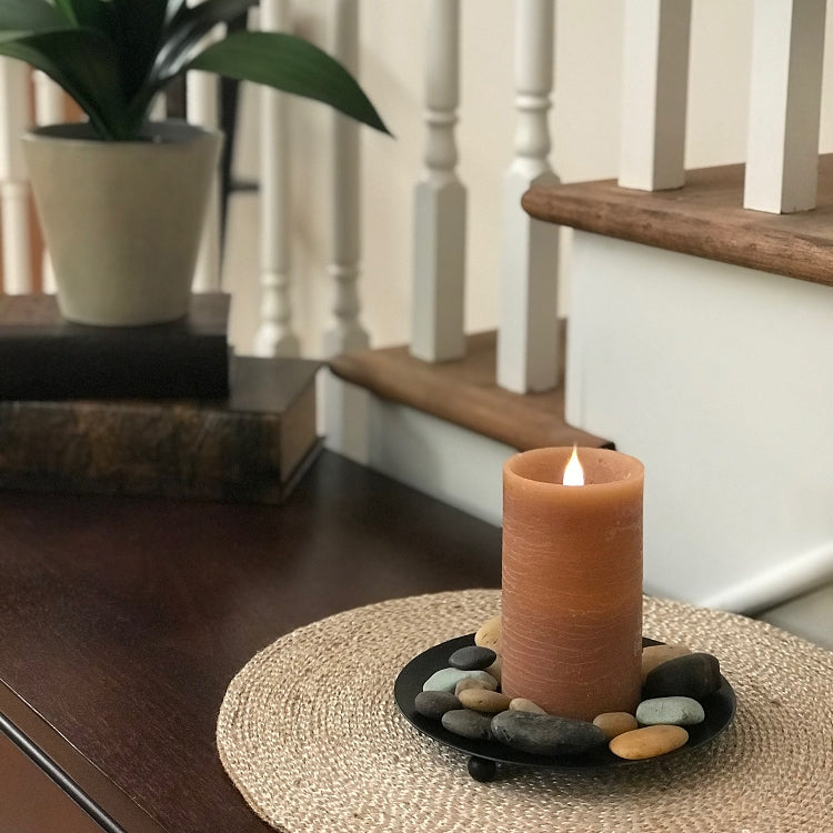 Solaré Distressed 3D Virtual Flame 3x5 Wax Candle