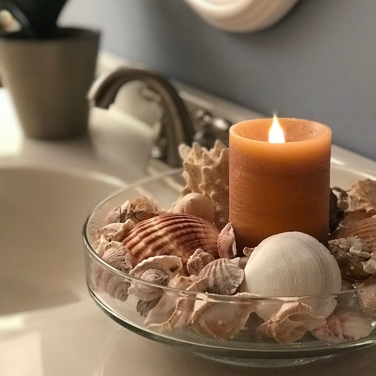 Solaré Distressed 3D Virtual Flame 3x5 Wax Candle