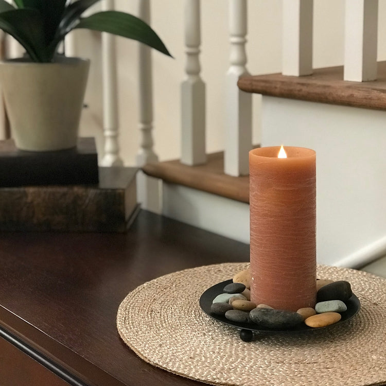 Solaré Distressed 3D Virtual Flame 3x7 Wax Candle
