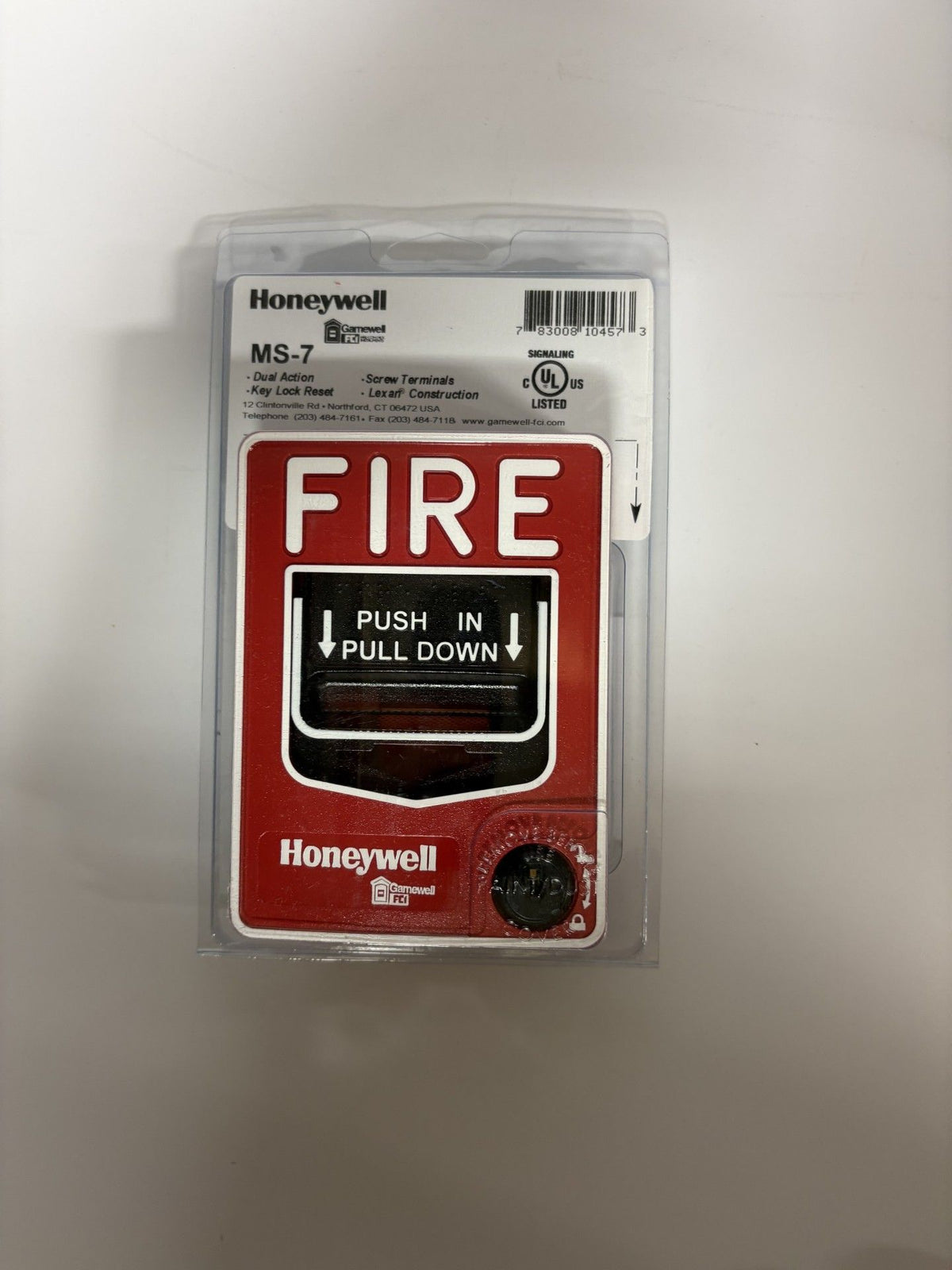 Gamewell fire alarm dual action manual pull station MS-7