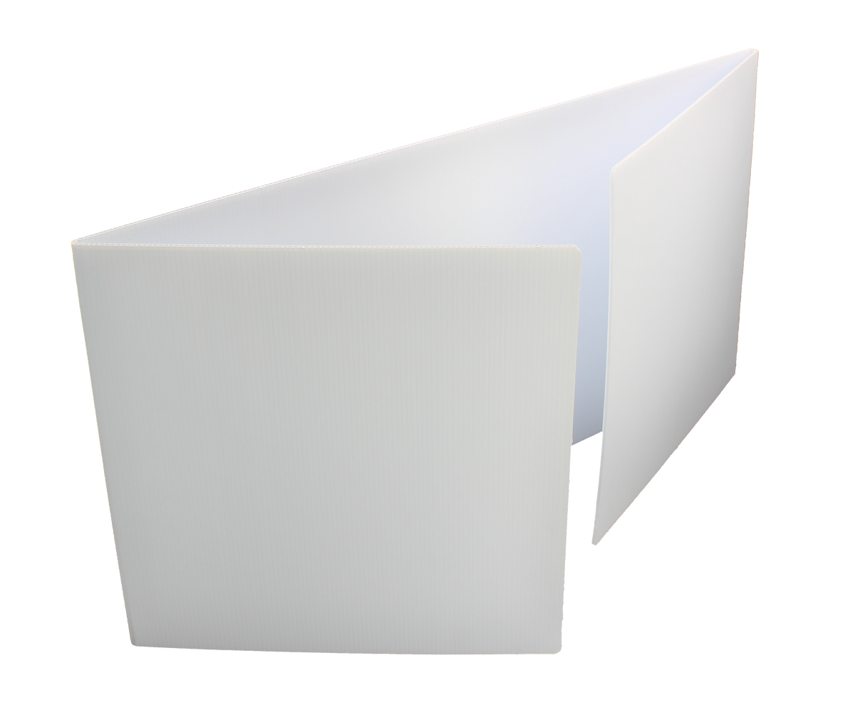 White Premium Corrugated Plastic Study Carrel Pack of 12