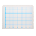 9 x 12 Two-Sided Quadrant Grid Dry Erase Board - 1/2" Square - Carton of 24 supplier units