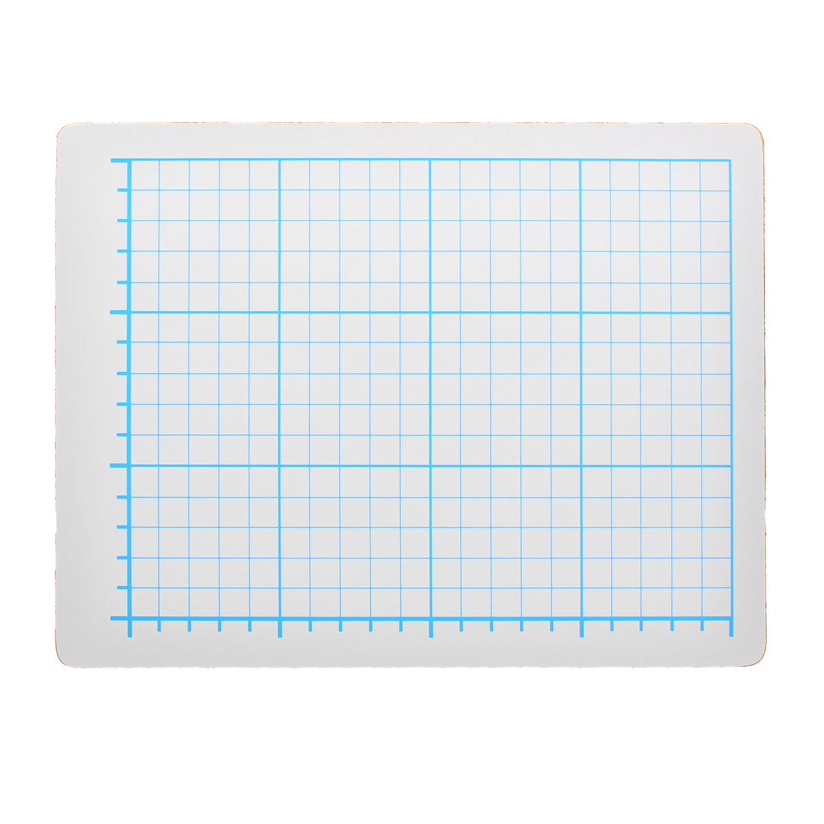 9 x 12 Two-Sided Quadrant Grid Dry Erase Board - 1/2" Square - Carton of 24 supplier units
