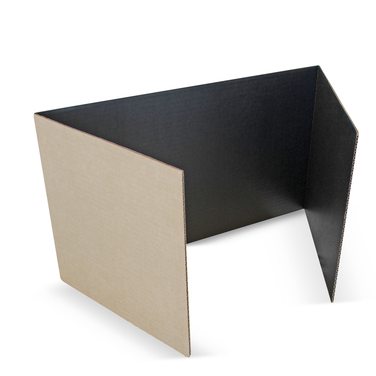 18 x 48 Study Carrel Black Corrugated Pack of 24
