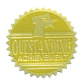 Gold Foil Stamped Certificate Seals - Outstanding Achievement - Carton of 50 supplier units