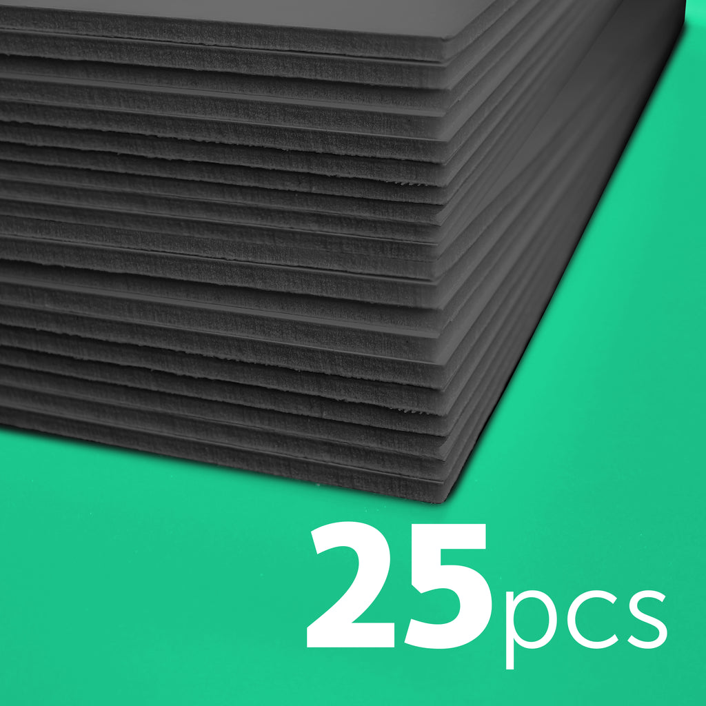 32" x 40" Double-Sided Total Black Foam Board, 3/16" Thick - Pack of 25