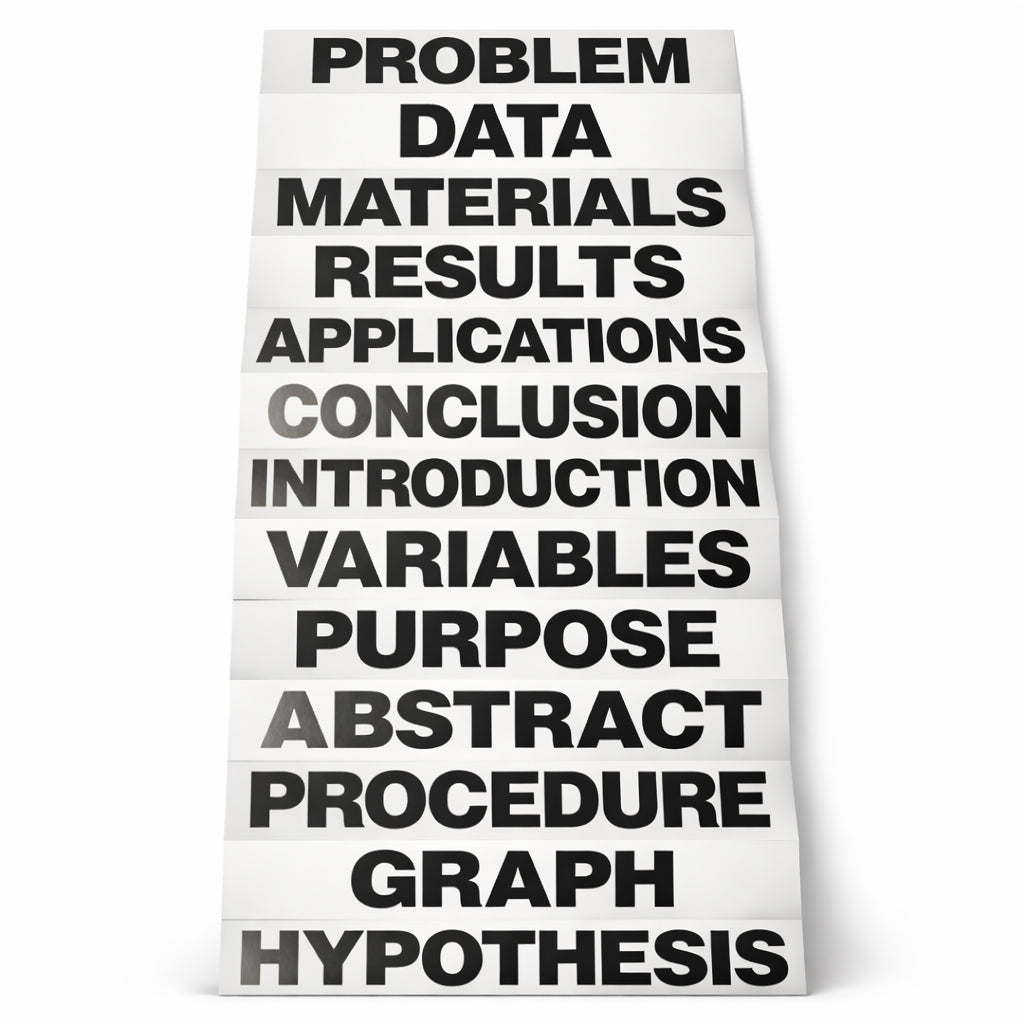 Black Science Fair Titles - Carton of 24 supplier units