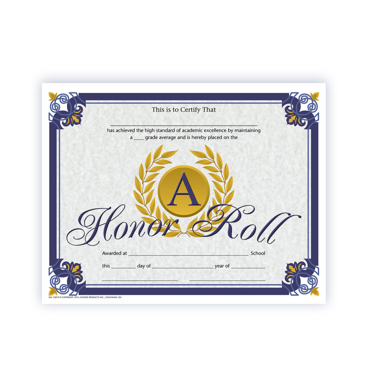 A Honor Roll - Gold Laurel Leaves - Carton of 50 supplier units