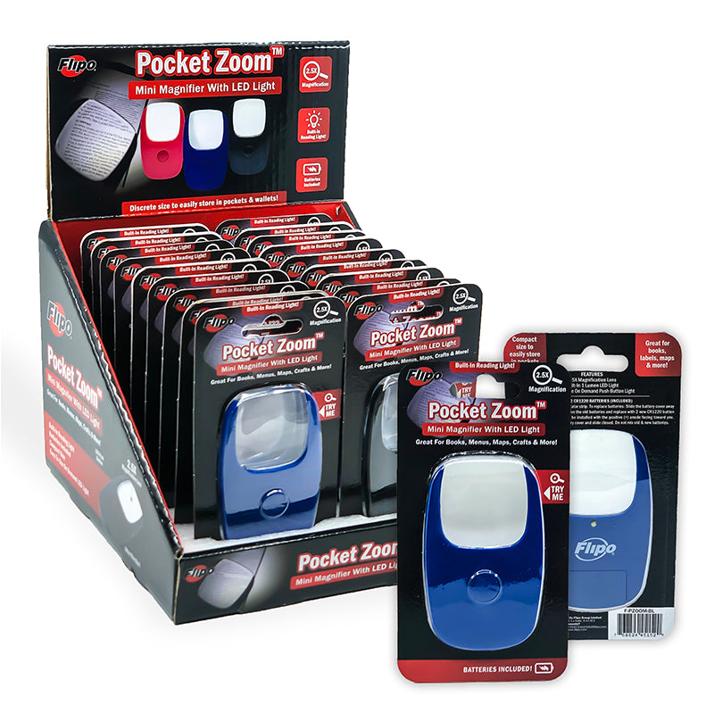 Pocket Zoom | Mini Magnifier With LED Light 18 Piece Display