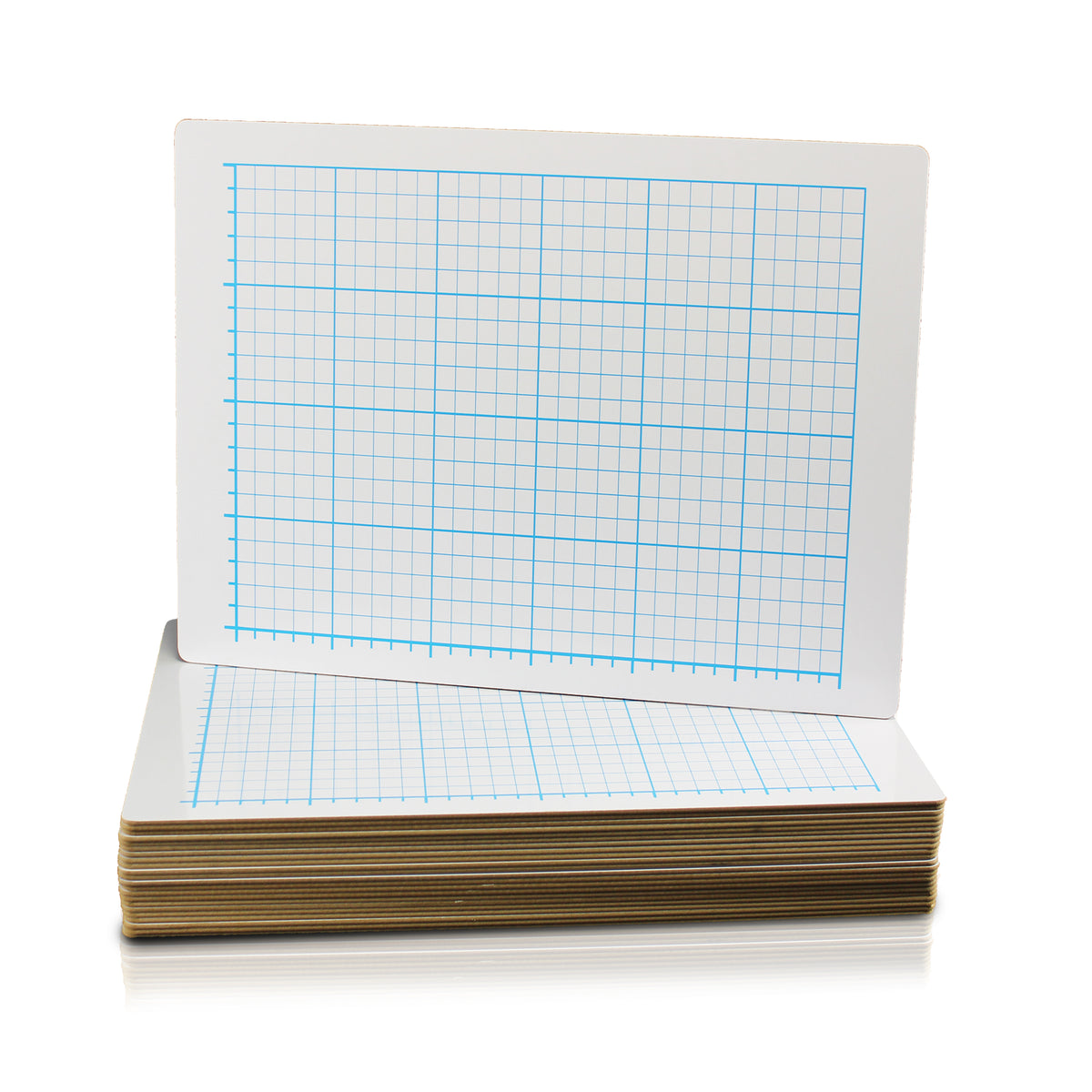 12 x 18 Two-Sided Quadrant Grid Dry Erase Board - 1/2" Square - Class Pack 24