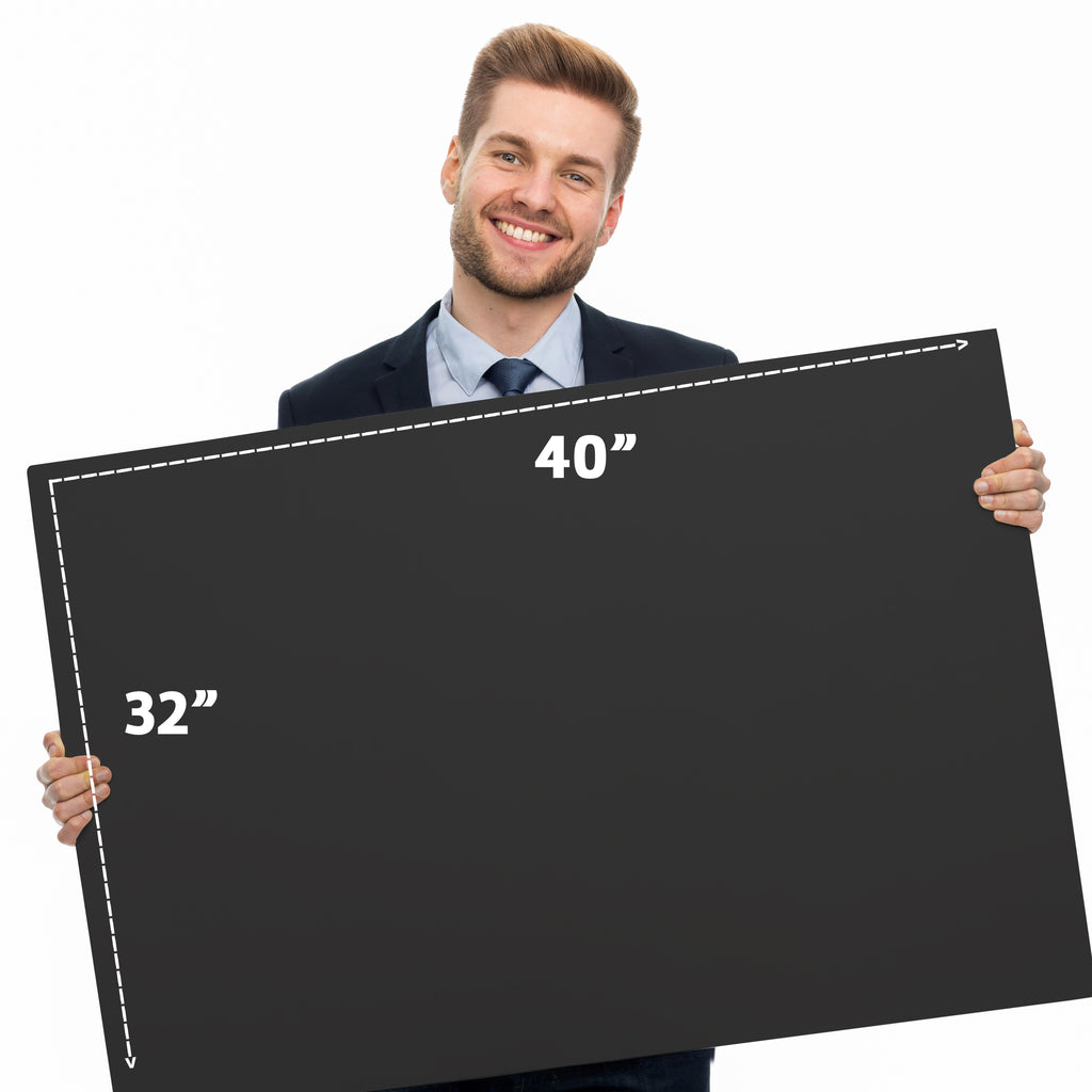 32" x 40" Double-Sided Total Black Foam Board, 3/16" Thick - Pack of 25