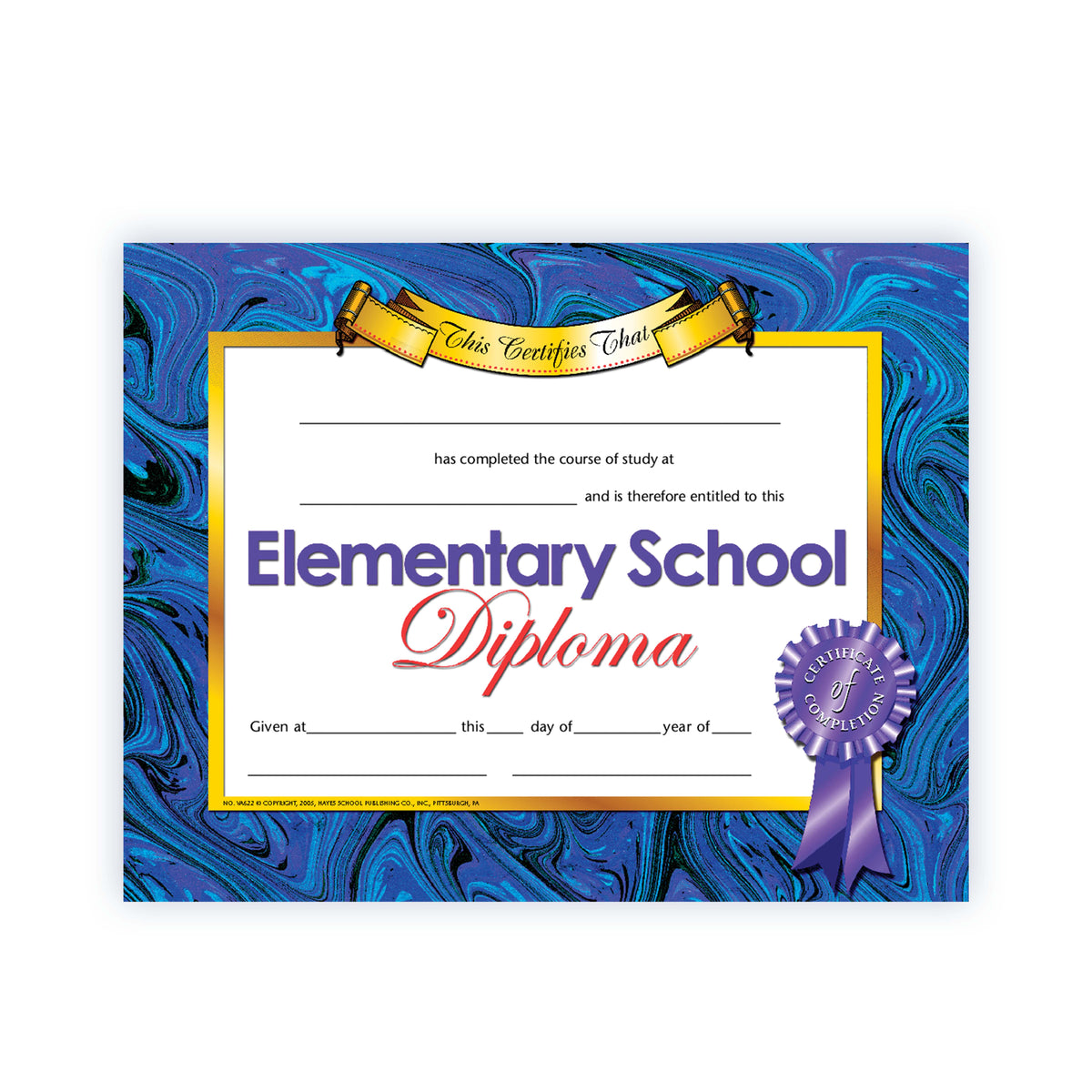 Elementary School Diploma - Carton of 50 supplier units - SKU VA622