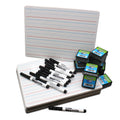 9 x 12 Red & Blue Ruled/Dry Erase (dual sided) + Marker + Student Eraser Class Pack 12