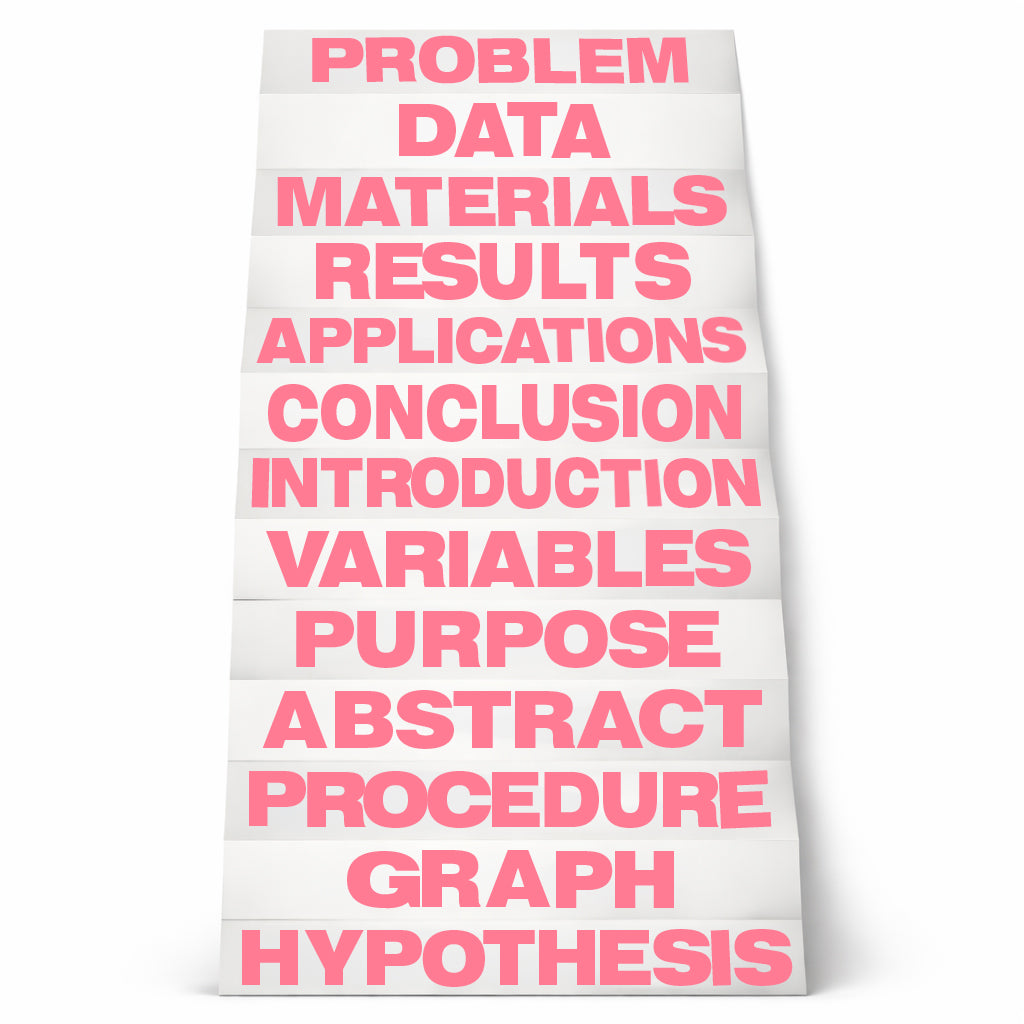 Pink Science Fair Titles - Carton of 24 supplier units