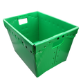Green Corrugated Plastic Storage Postal Tote - 4 Pack
