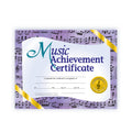 Music Achievement Certificate - Carton of 50 supplier units - SKU VA536