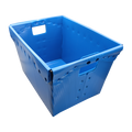 Blue Corrugated Plastic Storage Postal Tote - 4 Pack
