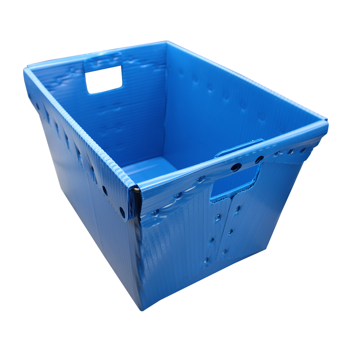 Blue Corrugated Plastic Storage Postal Tote - 4 Pack