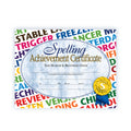 Spelling Achievement Certificate - Carton of 50 supplier units - SKU VA576