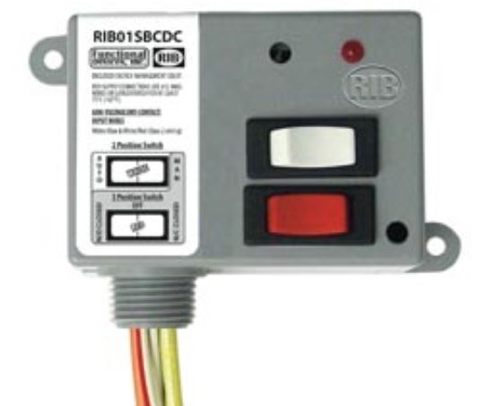 Functional Devices Dry Contact Relay, 20 Amp Spdt + Override, Class 2 Dry Contact Input, 120 Vac Power Input, Nema 1 Housing RIB01SBCDC