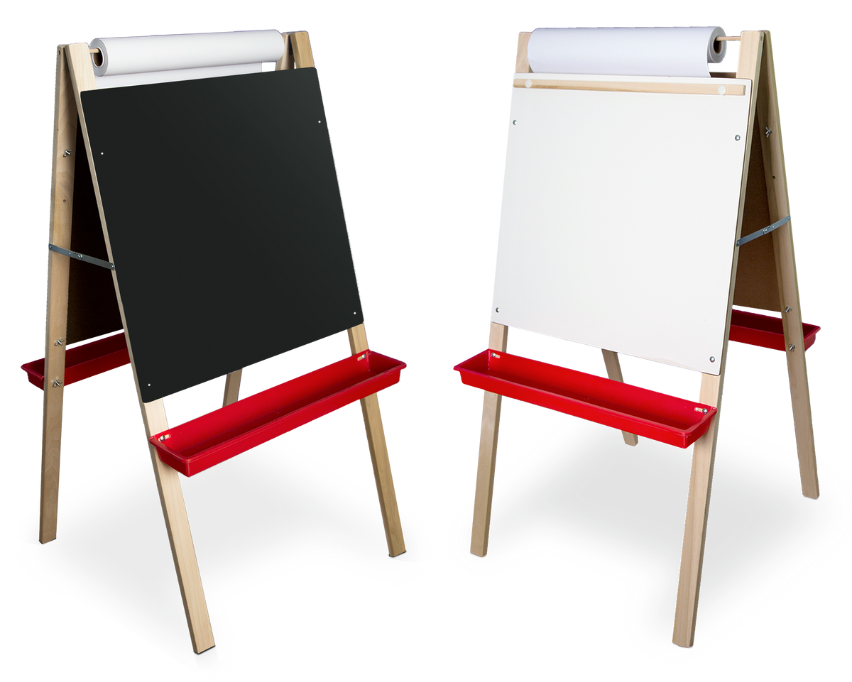 Adjustable Paper Roll Easel - Black Chalk/White Markerboard