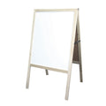 Marquee Easel (natural hardwood) White dry erase/black chalk