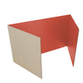 12 x 48 Study Carrel Red Corrugated Pack of 12