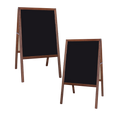 Marquee Easel (stained hardwood) Two Black Chalkboards
