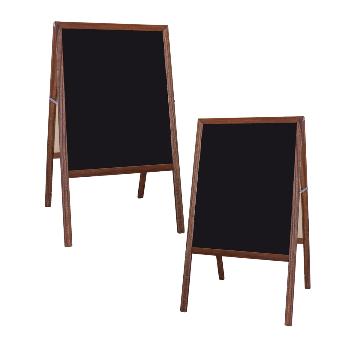 Marquee Easel (stained hardwood) Two Black Chalkboards
