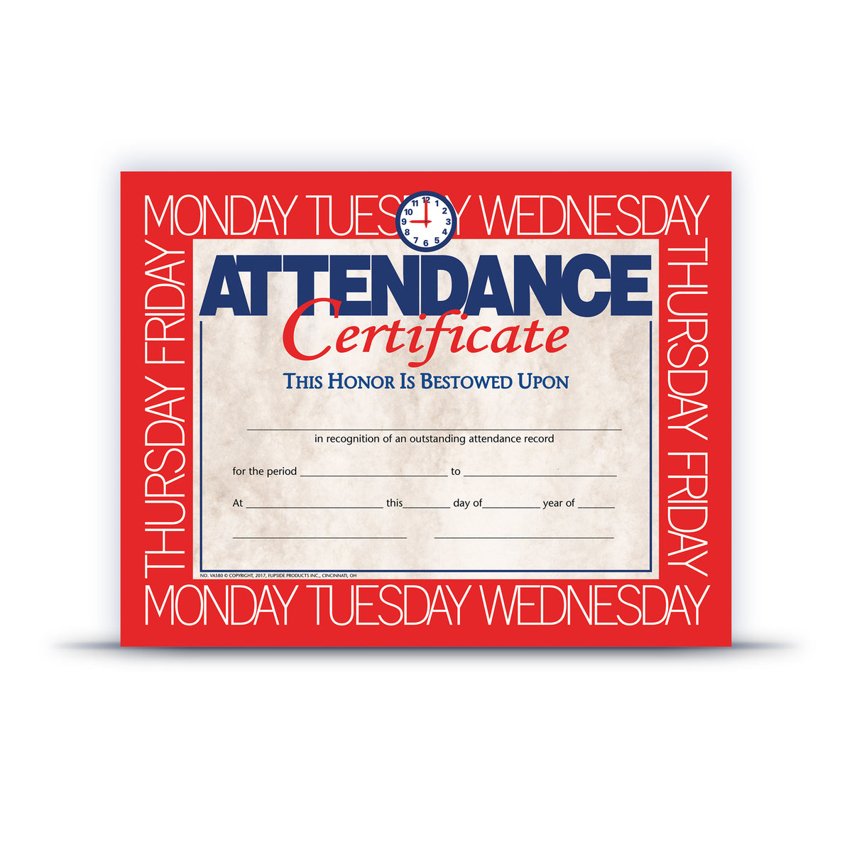 Attendance Certificate Pack of 5