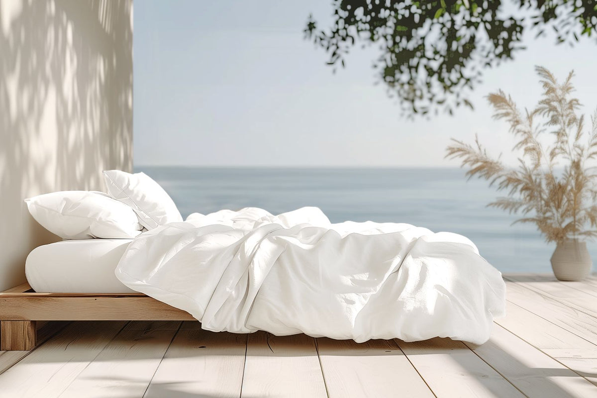 Sleep & Beyond 270TC Organic Cotton Percale Pillowcase Pair, Crisp White. Supplier product photograph; only listed SKU contents included.