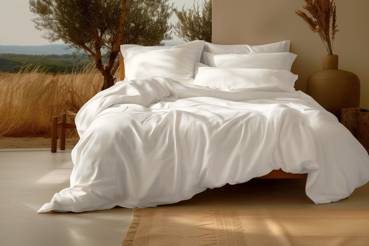 Sleep & Beyond 300TC Organic Cotton Sateen Pillowcase Pair, Crisp White. Supplier product photograph; only listed SKU contents included.