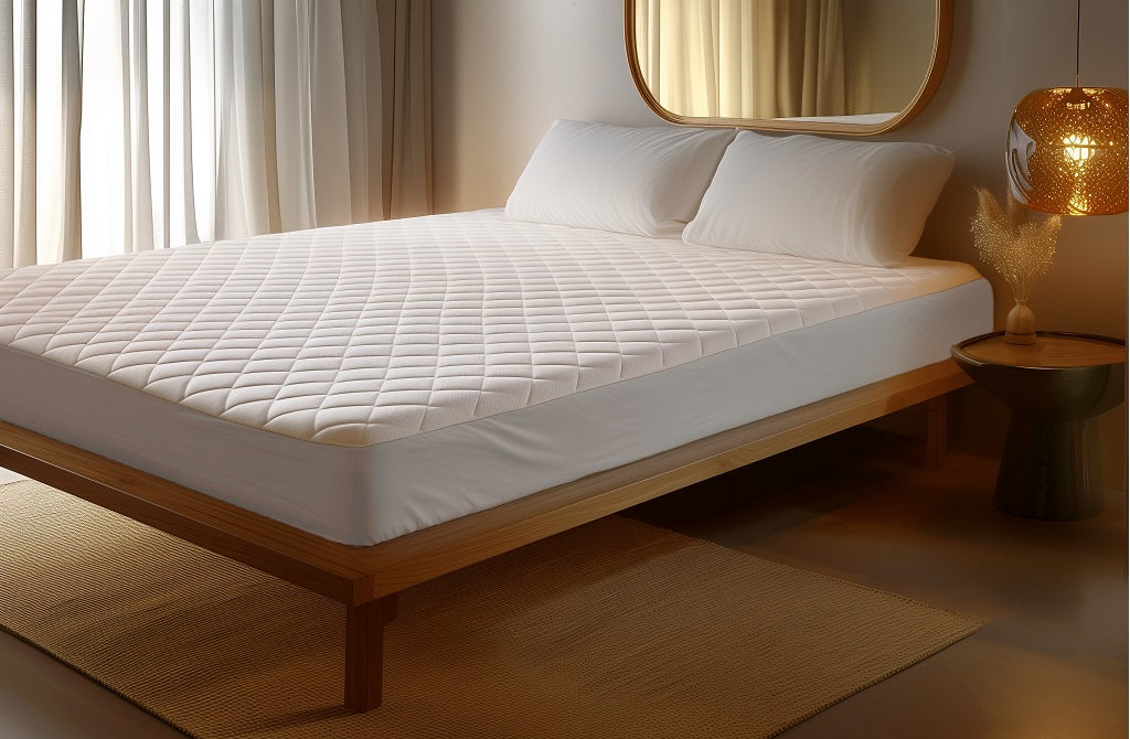Sleep & Beyond myProtector Wool-Filled Mattress Protector, supplier catalog photograph