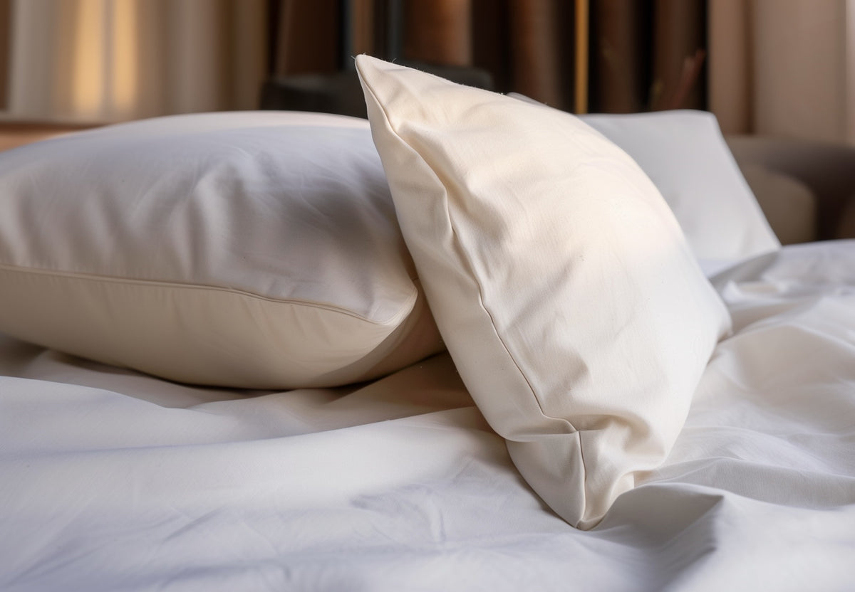 Sleep & Beyond Organic Cotton Waterproof Pillow Encasement Pair, supplier catalog photograph