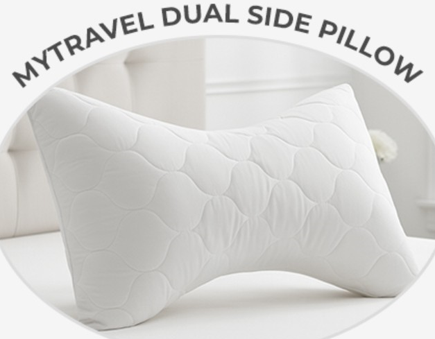Sleep & Beyond myTravel™ Dual Side Pillow 20x14", supplier catalog photograph