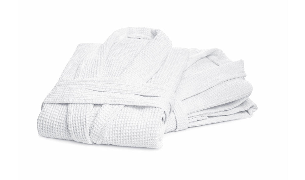 White Sleep & Beyond cotton waffle robe