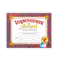 Improvement Award Certificate - Carton of 50 supplier units - SKU VA688
