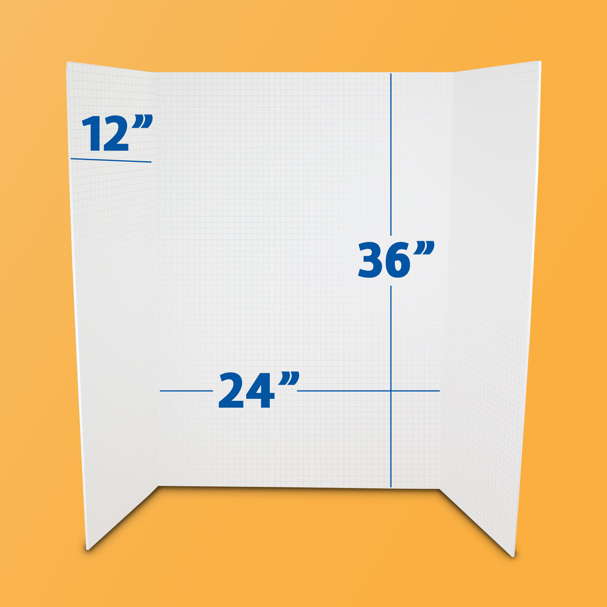 36 x 48 Fade-Line White Foam Project Board, 1/2" Grid