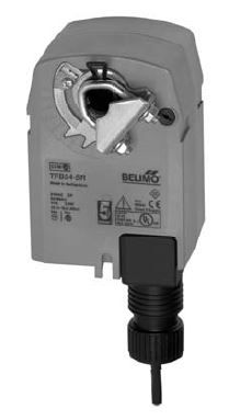 Belimo Configurable Damper Actuator, 22 in-lb [2.5 Nm], Spring return, AC/DC 24 V, 2...10 V, modulating TFX24-SR