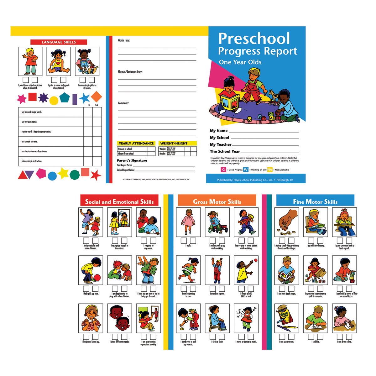 Preschool Progress Report (1 year olds) - Carton of 100 supplier units