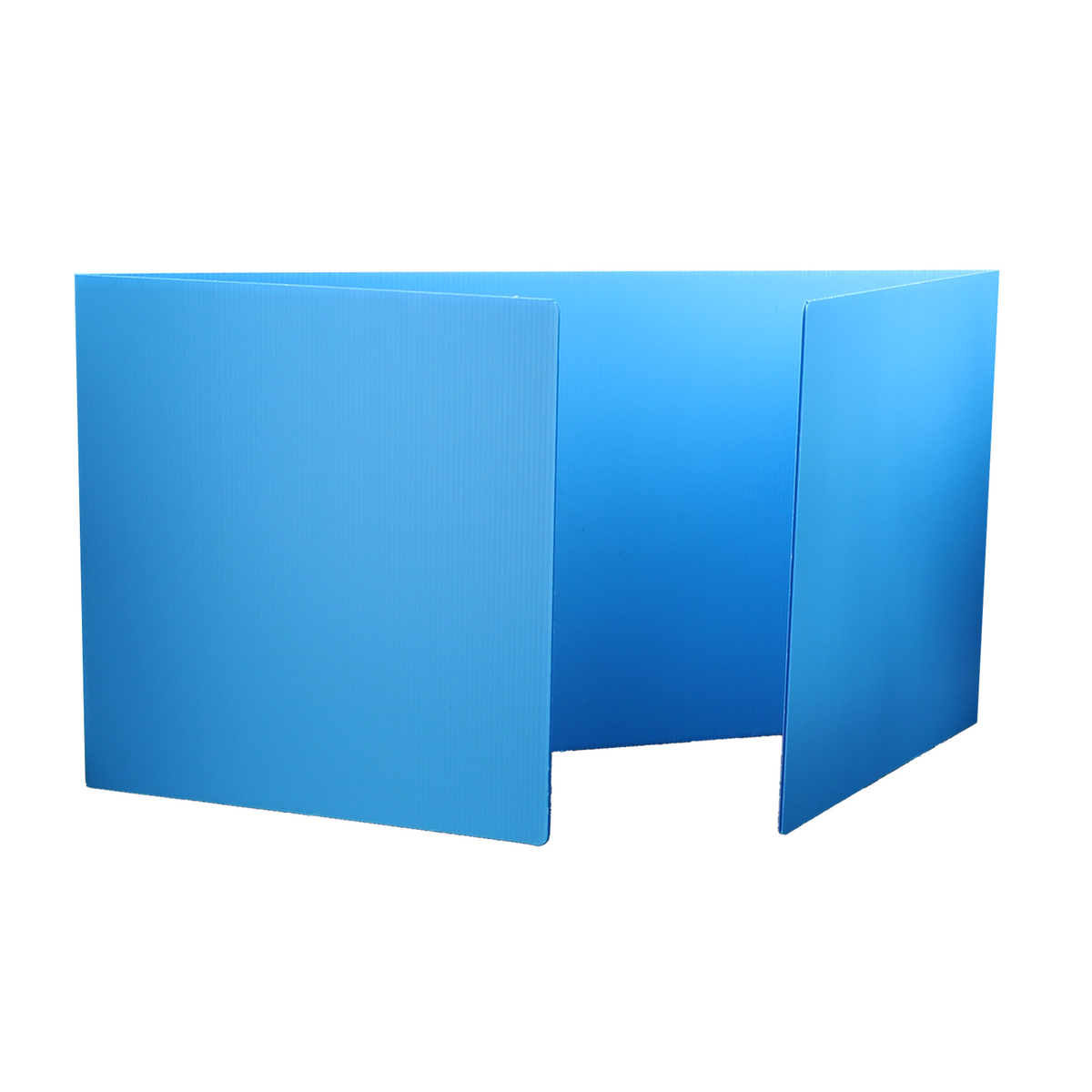 Blue Premium Corrugated Plastic Study Carrel Pack of 24 - SKU 19272-24